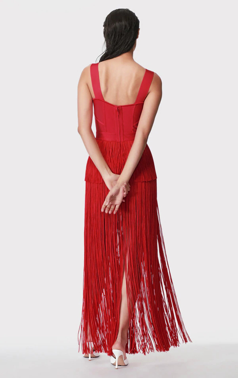 Fringed  Dress-Red