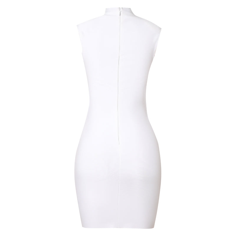 Selka  Cutout Mini Dress-White/Black