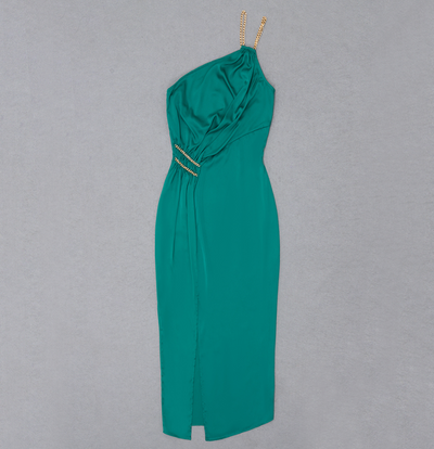 Nali One Shoudler Maxi Dress -Green