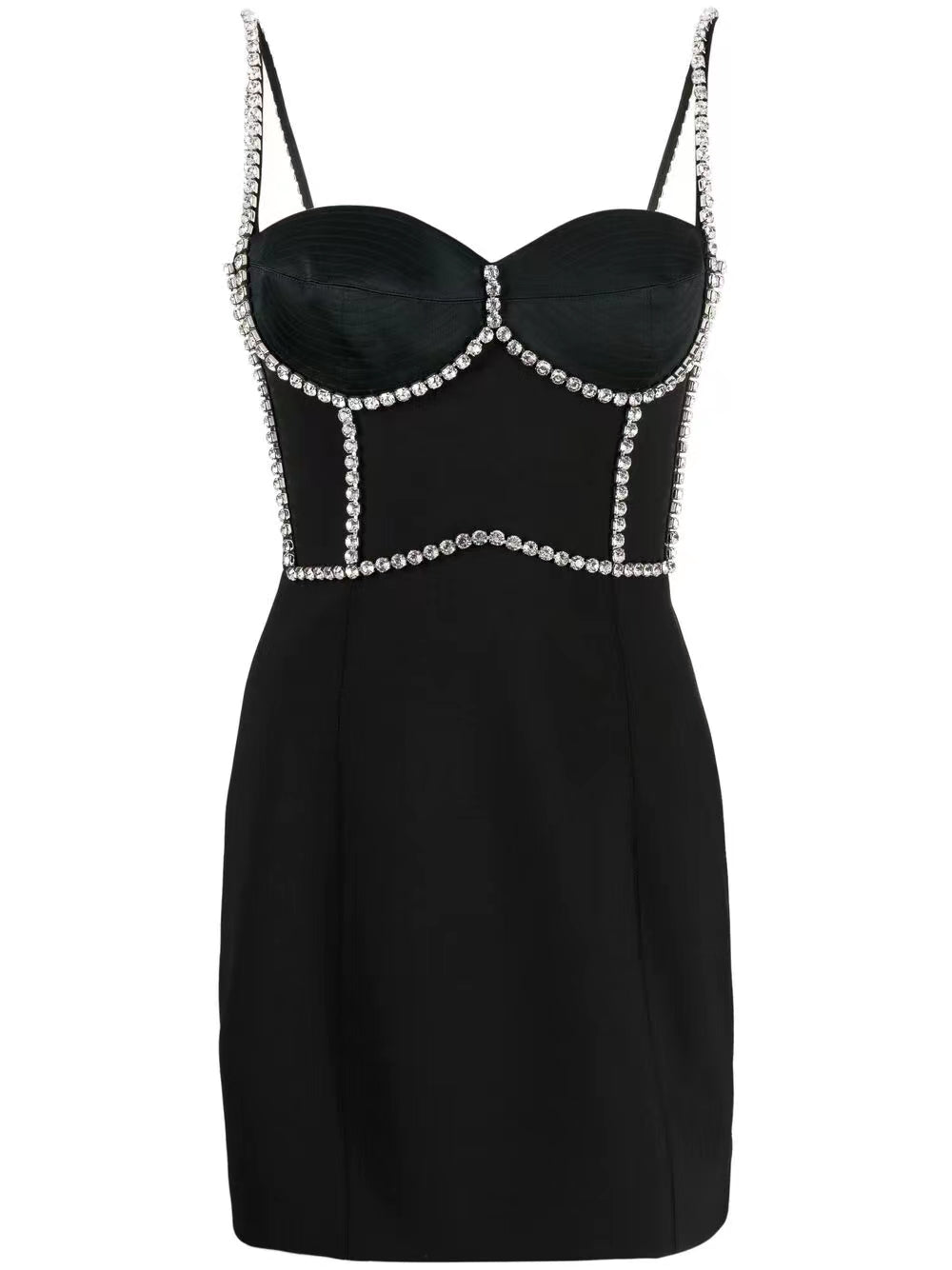 Licia Diamond Mini Dress -Black