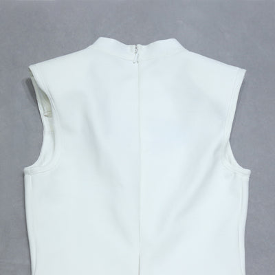Selka  Cutout Mini Dress-White/Black