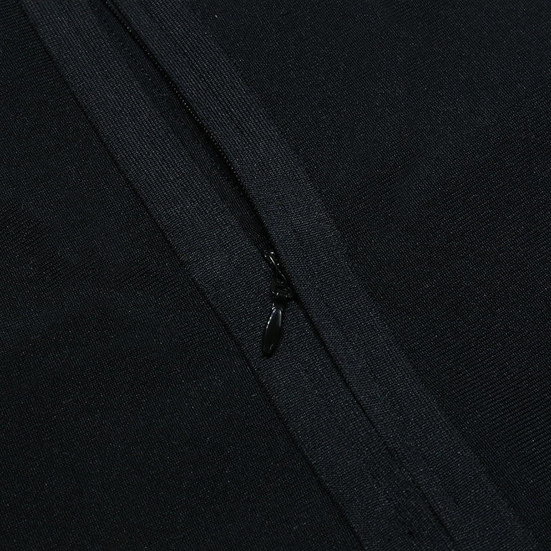 Suspenders Diamond Skirt-Black