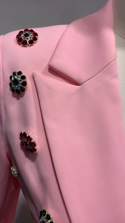 Eniola Blazer Suit-Pink