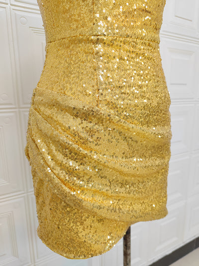Jami Golden Mini Dress
