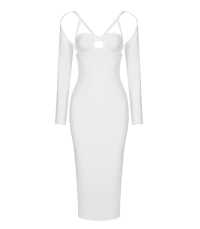 Teyana White Midi Dress