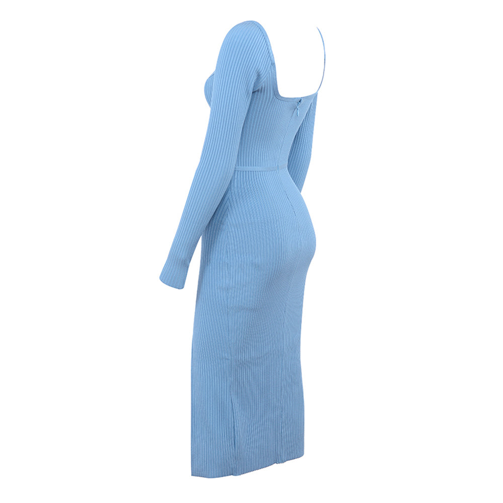 Ivy U-Neck  Bandage Midi Dress