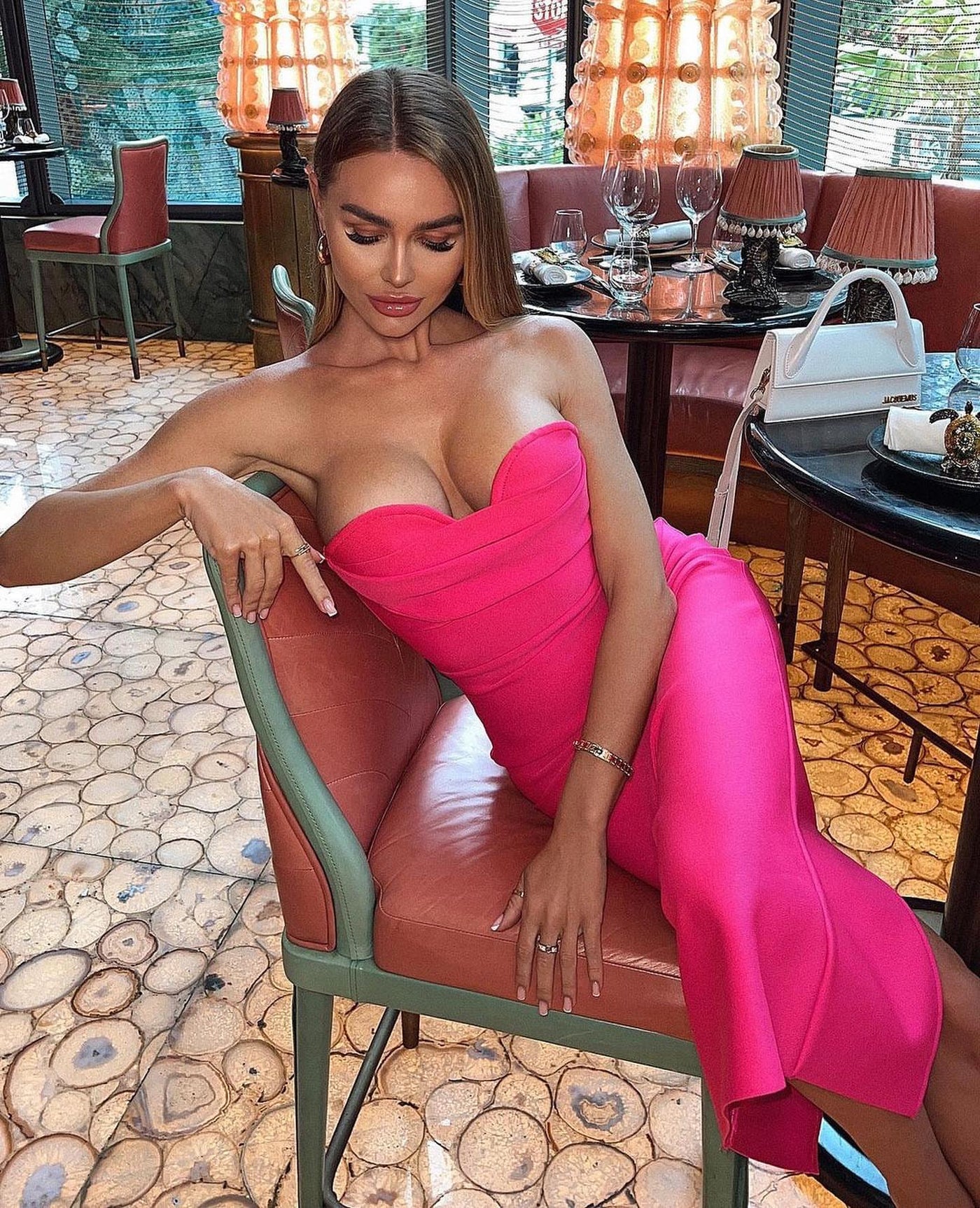 Tanya Dress-Pink