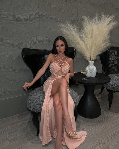 Carmen  Maxi Mesh  Pink Dress