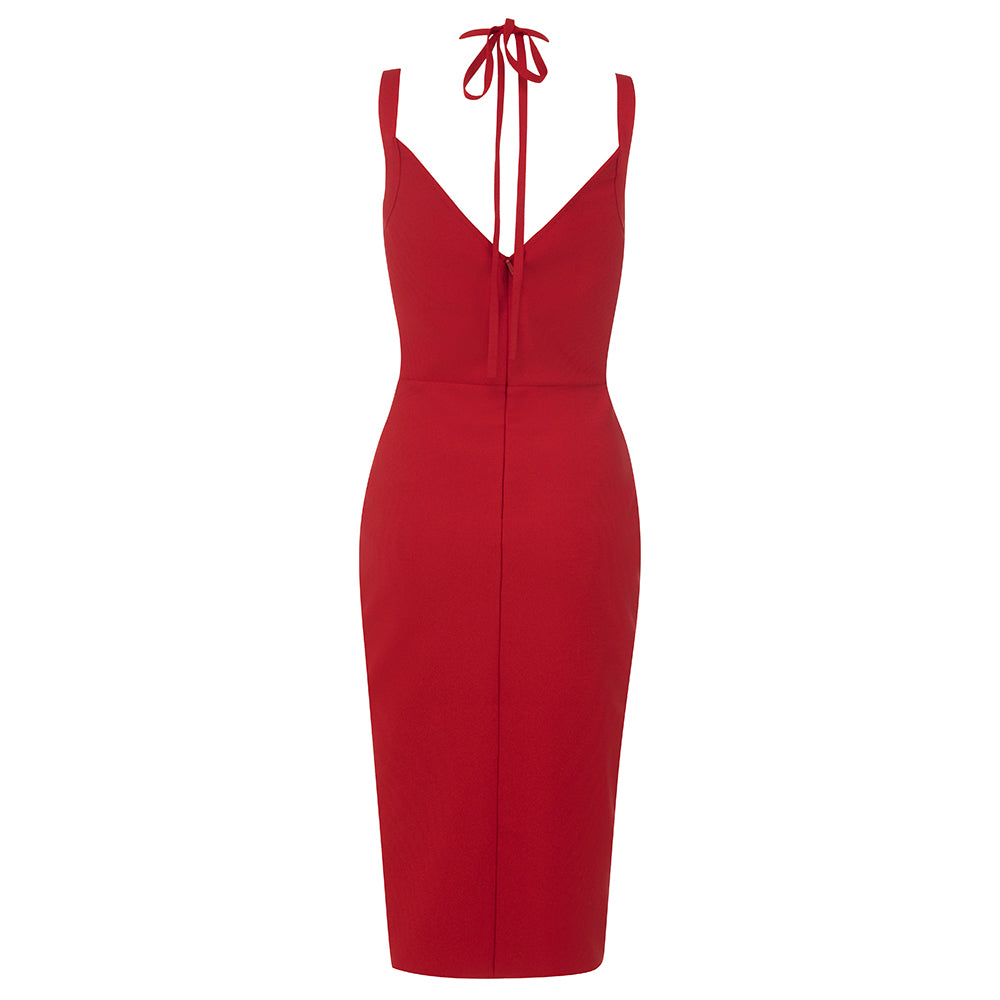 Meadow Bandage Mini Dress - Red