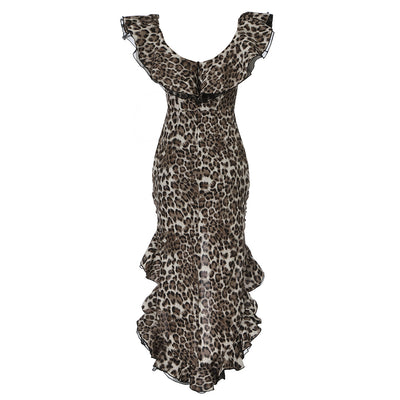 Fayia Leopard Print Midi Dress