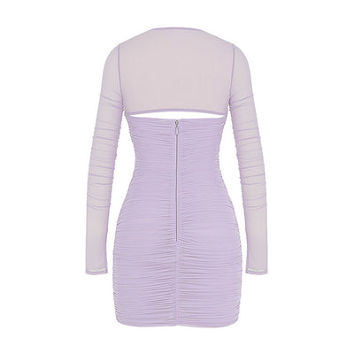 Hatty  Corset Bodycon Dress - Purple
