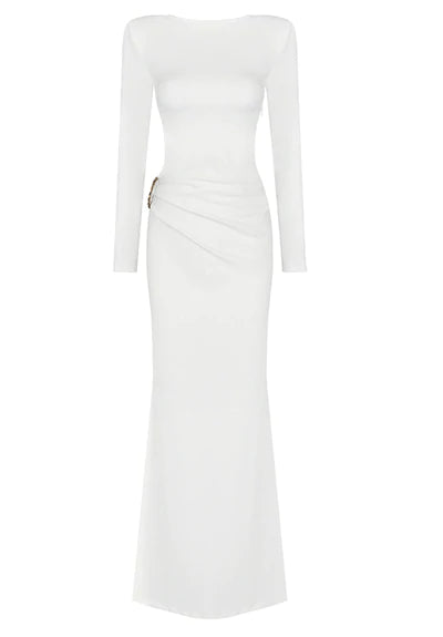 Amalfi  White Maxi  Dress-White