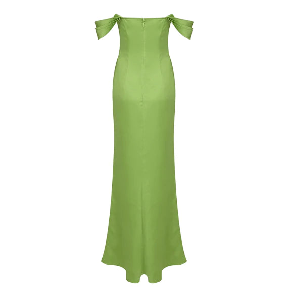 See-through Green Maxi Dress