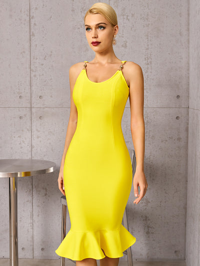 Lamva Tight Dress - Yellow